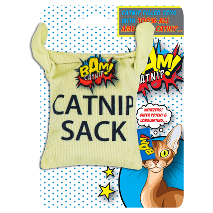 Cosmic Catnip Semi-Filled Sack Toy For Cats - 100% Natural North American Catnip, Strong Aroma