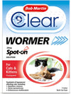 Bob Martin Clear Wormer Spot-On for Cats and Kittens – 4 Pipettes - Superpet Limited
