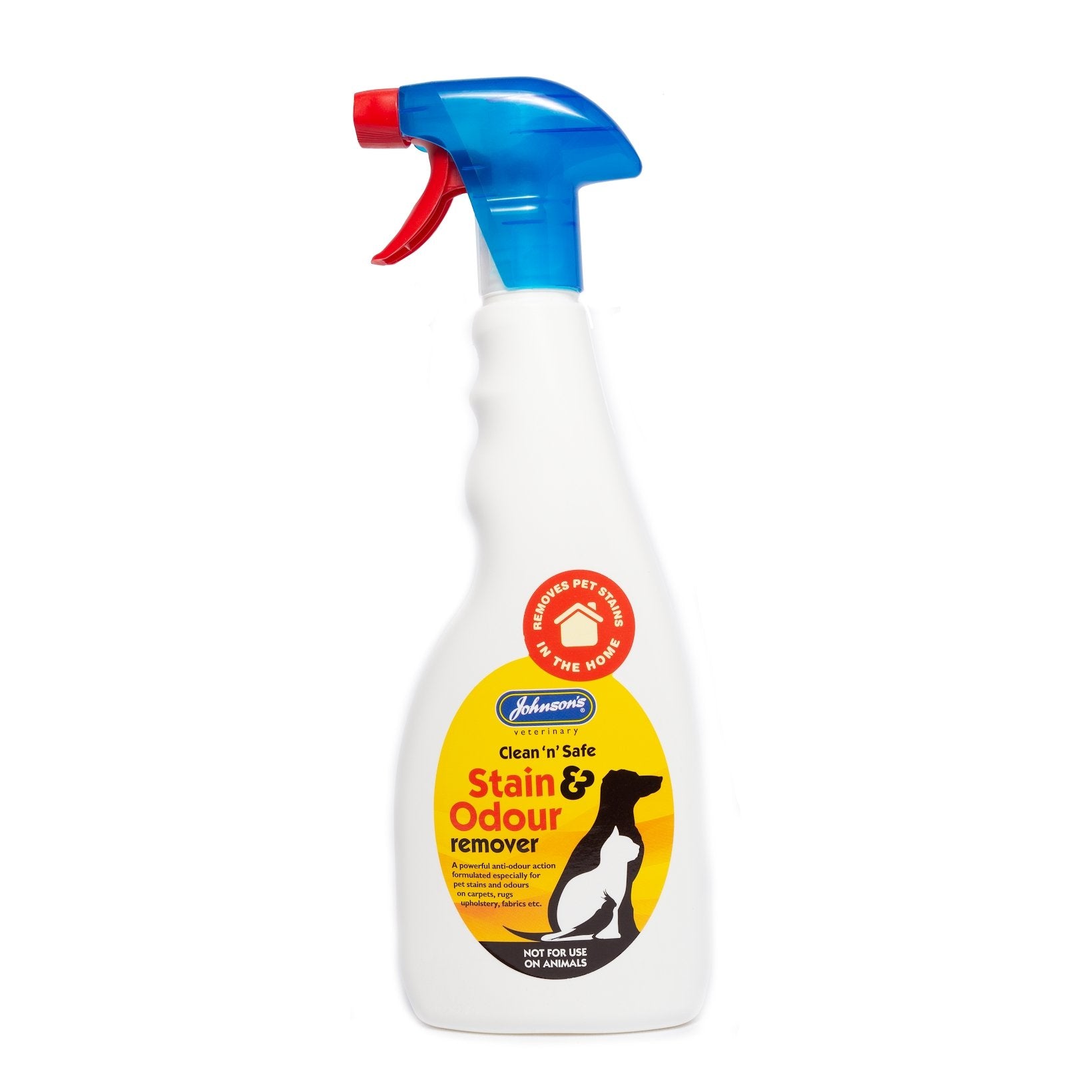 Johnsons Clean 'n' Safe Stain & Odour Remover 500ml Trigger Spray Superpet Limited
