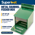 Superpet Metal Squirrel Feeder Box Green Garden Nut Feeding Station Hinged Lid
