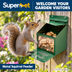 Superpet Metal Squirrel Feeder Box Green Garden Nut Feeding Station Hinged Lid