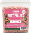 Suet To Go Berry Suet Pellets Tub 3kg - High Energy Wild Bird Food, Protein & Fat, Attracts Robins & Tits