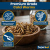 Superpet Dried Calci worms Wild Bird Food, High-Calcium Protein Alternative to Bird Seed & Mealworms for Wild Birds, Chickens, Reptiles, Hedgehogs, and Small Mammals