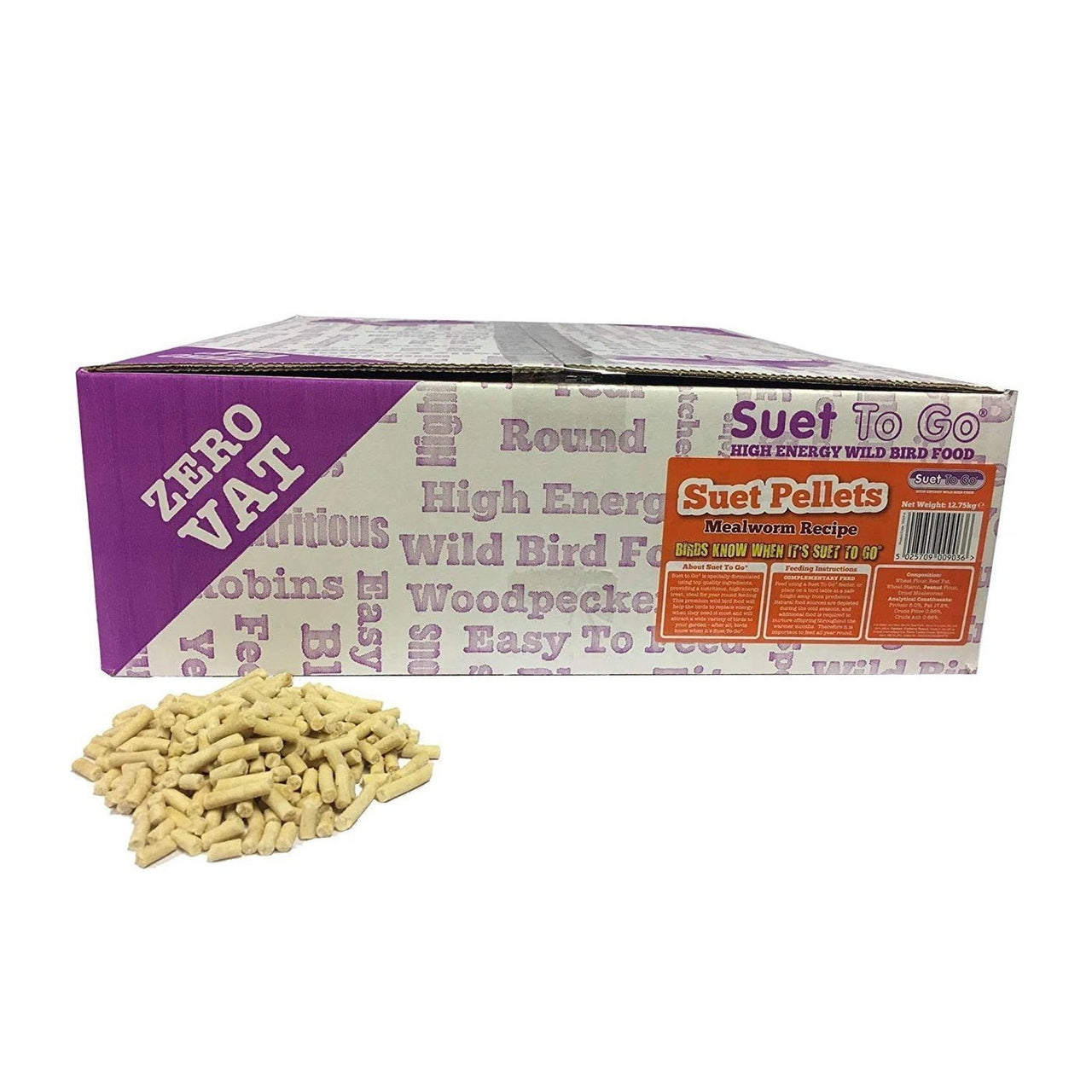 Suet to Go Premium Pellets Mealworm 12.75kg Bulk Box Superpet Ltd