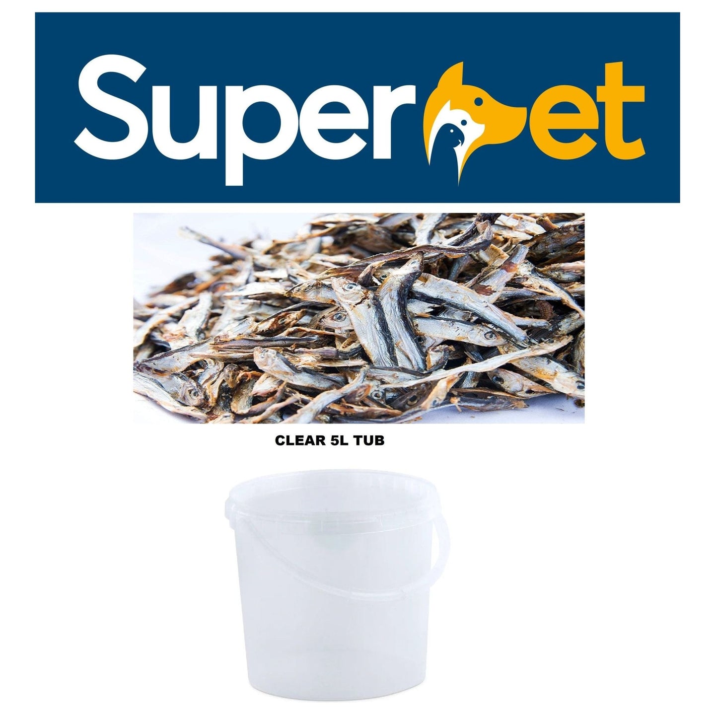 Superpet 'Just A Tub' 5L Dried Sprats For Dogs Superpet Limited